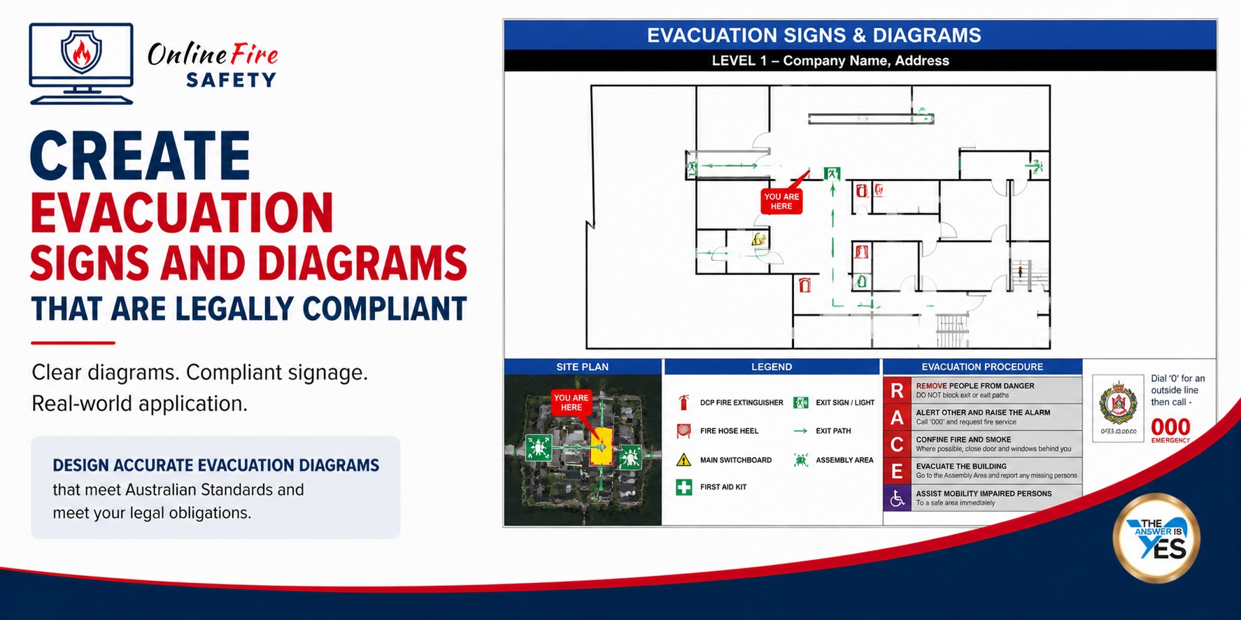 Create Evacuation Signs and Diagrams that are Legally Compliant