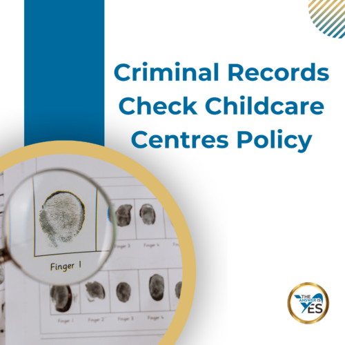 Criminal Records Check Childcare Centres Policy