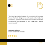 Renee and I go back a long way. As a professional, he clearly knows what he is doing, moreover, he excels in the trade. This consistency, optimism, enthusiasm, and know-how will also be an inspiration and motivation for you. A real must... warmly recommended! Paul Louis Hofmans, Dubai, United Arab Emirates