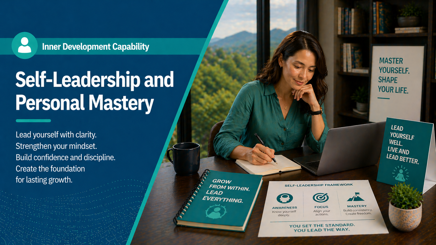 Build disciplined self-leadership and personal mastery through structured renewal, resilience and behavioural control.