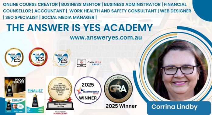Corrina Lindby, CEO of The Answer is Yes and Chief Capability Archietect, WHS Consultant, Business Coach/Accountant